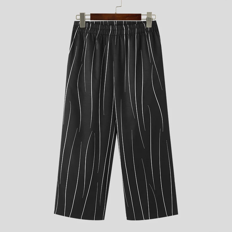 Aidase  Men Casual Pants Printing Elastic Waist Joggers Loose Streetwear Trousers Men Korean Fashion Male Long Pants S-5XL aidase-shop