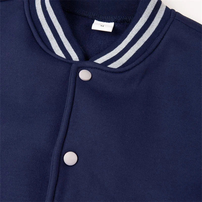 AIDASE  -  Spring Autumn Men's Pilot Bomber Couple Baseball Jacket University Varsity Solid Color Casual Korean Clothes aidase-shop
