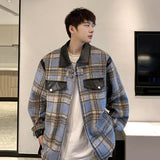 AIDASE  -  New Male Jacket Coats PU Leather Patchwork Lapel Zipper Casual Trendy Menswear Niche Design Handsome Men Tops 21E6679 aidase-shop