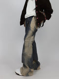 Aidase S-3XL Jeans for Men Contrast Color Hip Hop American Style Popular Teenagers All-match Daily Vitality Simple Baggy Mops Trousers aidase-shop