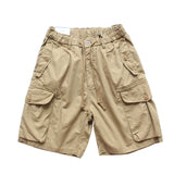 Aidase High Street Fashion Leaf Printed Shorts for Men Multi Pockets Loose Streetwear 24ss Y2k Youth Male Workwear Baggy Half Pants aidase-shop