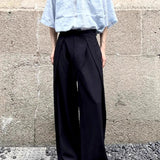 AIDASE  -  Mens Suit Pants Adjustable Waist 3d Pleated Casual Pants Streetwear Fashion Niche Retro Wide-Leg Pants Men'S Clothing 2025 New aidase-shop