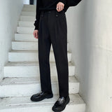 Autumn Winter Woolen Business Dress Pants Men Elastic Waist Streetwear Casual Trousers Formal Social Suit Pants Costume Homme aidase-shop