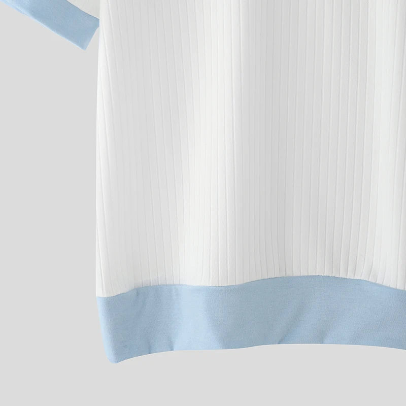 AIDASE  -  Men Shirt Patchwork Lapel Zipper Short Sleeve Summer Male Tops Streetwear Shirts 2025 Fashion Casual Men Clothing S-5XL aidase-shop