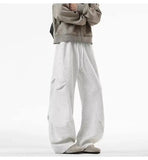 AIDASE  -  High Waist Men Sports Pants American Style Loose Draped Straight Wide Leg Casual Drawstring Trousers Autumn New 21E7679 aidase-shop