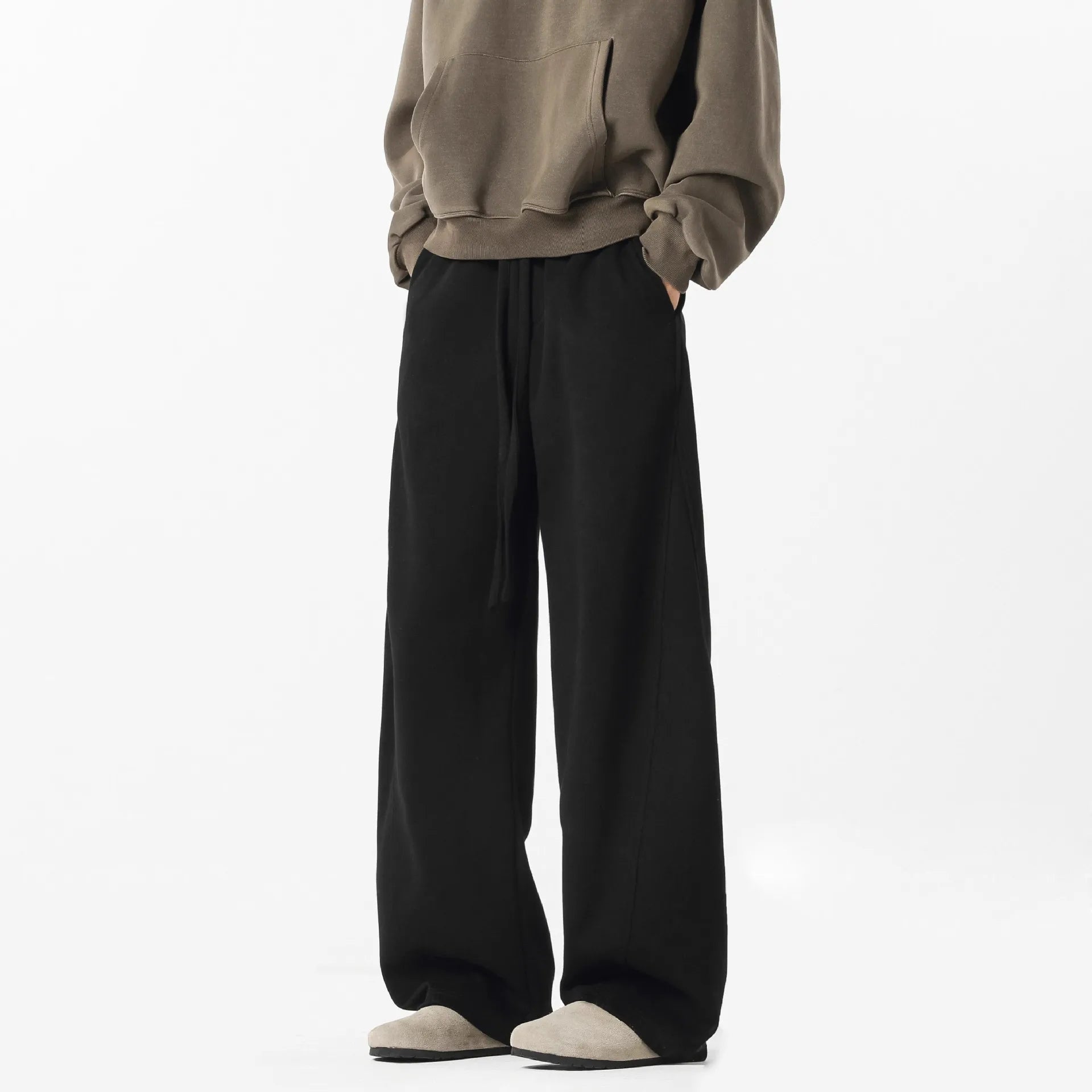 AIDASE  -  American Men's Autumn Trendy Brand Spliced Wide-leg Sports Sweatpants Retro Versatile Straight Casual Pants aidase-shop