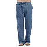 AIDASE  -  Spring Linen Wide Men Pants Korean Trousers Oversize Cotton Streetwear Male New Yoga Pants Casual Men Clothing Sweatpants aidase-shop