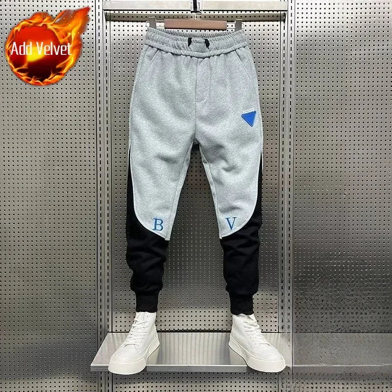Aidase Skinny Sweatpants for Men Cropped Trousers Autumn and Winter Tights Man Sports Pants Goth Slim Tracksuit Bottoms Casual Elastic aidase-shop