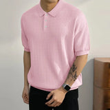 AIDASE  -  Men Shirt Lapel Short Sleeve Korean Style Loose Shirts Men Summer Tops Streetwear Solid Casual Men Clothing S-5XL aidase-shop