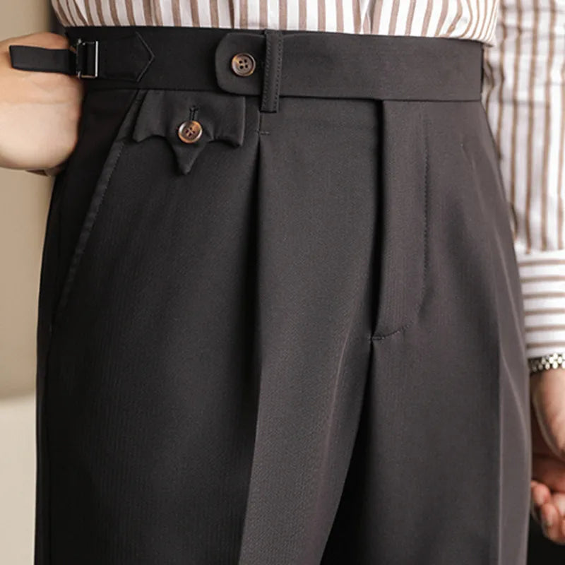 Aidase High Quality Trousers Pant For Man 2023 Office Trouser Men Business Casual Pant British Social Club Outfits Pantalones Hombre aidase-shop