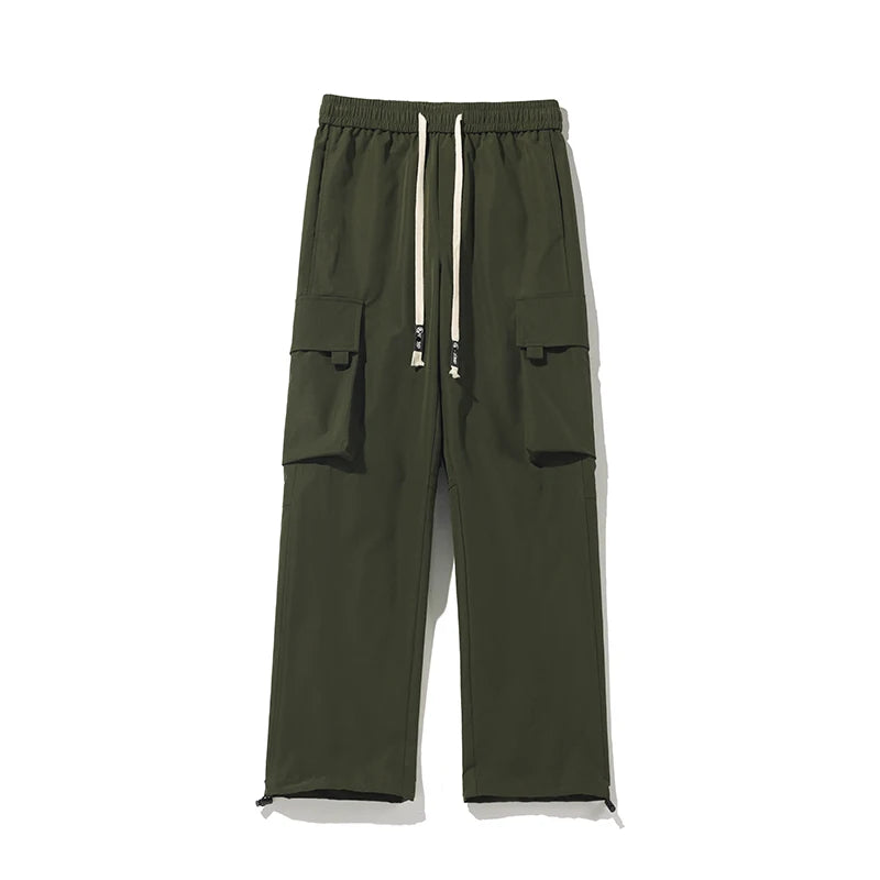 Aidase Corduroy Fabrics Hip Hop Cargo Pants Side Pockets Men's Trousers Fashion Streetwear Large Size Male Casual Pant aidase-shop