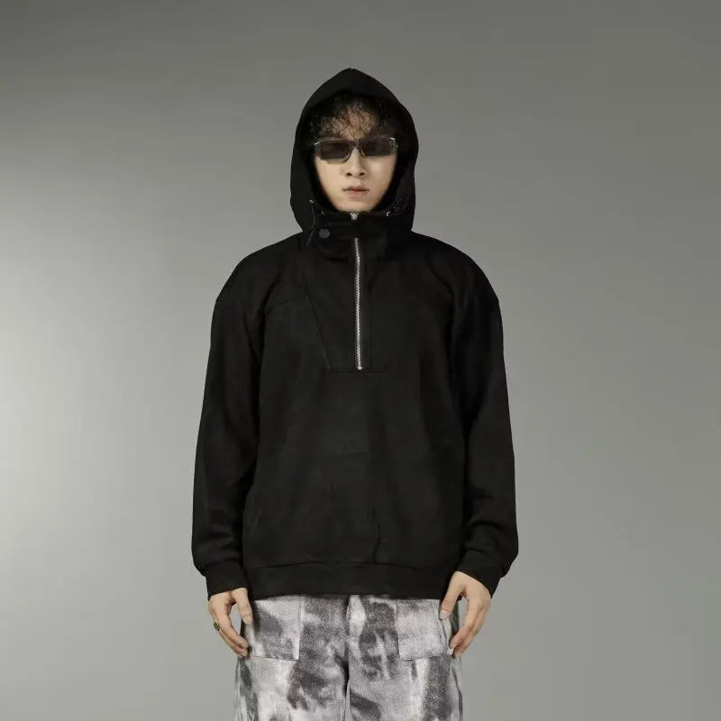 Aidase American Punk Set Mens Street Hip-hop Hoodie+Printed Multi Pocket Cargo Pants 2-pcs Set Trendy Streetwear Harajuku Loose Suit aidase-shop
