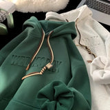 Aidase men's winter fashion Letters Casual Hooded Sweatshirt Basic Colours Drawstring Clash Hoodie Loose Comfortable Men Women Hoodies aidase-shop