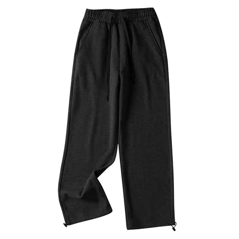 Aidase American Street Trendy Fashion Striped Contrasting Colors Casual Pants Elastic Waist Drawstring Pockets Loose Straight Trousers aidase-shop