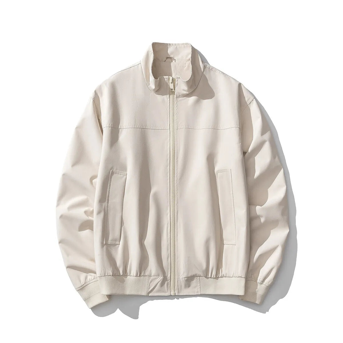 AIDASE  -  Trendy Simple Men's Jacket Solid Color Stand Collar Long Sleeve Men Coats Summer New Zipper Handsome Menswear Tide 21E6595 aidase-shop