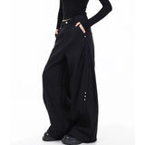 AIDASE  -  Summer New Men's Scimitar Solid Color Trousers American Retro Fashion Trend Street Casual Loose Simple Niche Men's Bottoms