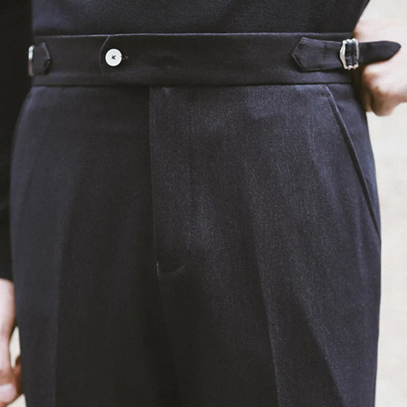 Aidase High Quality Trousers Pant For Man Office Trouser Men Blue Business Casual Pant British Social Club Outfits Pantalones Hombre aidase-shop