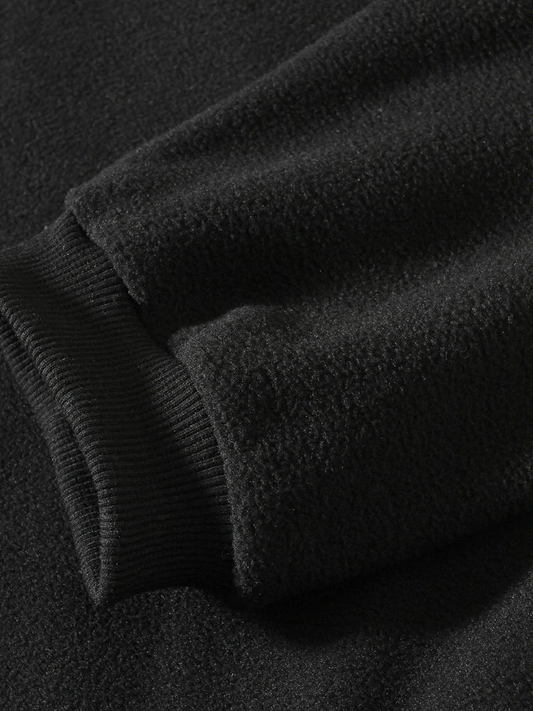 AIDASE  -  Streetwear Fashion Stand Collar Fleece Cardigan Men Retro Fleece Coats 2025 Spring Fall Zipper Outdoor Casual Men's Jacket Coat aidase-shop