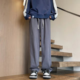 Aidase Men's Pants Retro Ankle Length Casual Cotton Pant Male Elastic Waist Loose Pant Man aidase-shop