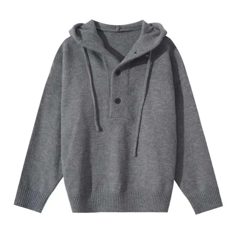 AIDASE  -  American Street Retro Hooded Sweater Jacket Mens Autumn And Winter New Trend Lazy Style Fashion Y2k Casual Sweater Mens Clothing aidase-shop