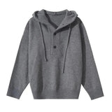 AIDASE  -  American Street Retro Hooded Sweater Jacket Mens Autumn And Winter New Trend Lazy Style Fashion Y2k Casual Sweater Mens Clothing aidase-shop