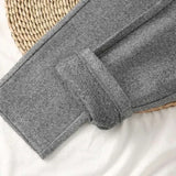 Aidase Woolen Pants Women's Harem Pencil Pants Autumn Winter High Waisted Casual Suit Pants Office Lady Women Trousers aidase-shop