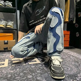 Aidase New Arrival Straight Mens Denim Pants Streetwear Casual Fashion Straight Harajuku Trousers aidase-shop