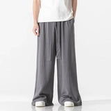 AIDASE  -  Spring Cotton Linen Pants Men Elastic Waist Casual wide leg Pant Loose Sweatpants Traditional Chinese Trousers pantalons homme aidase-shop
