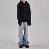 AIDASE  -  American Street Retro Hooded Sweater Jacket Mens Autumn And Winter New Trend Lazy Style Fashion Y2k Casual Sweater Mens Clothing aidase-shop