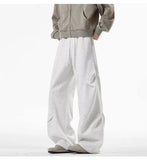AIDASE  -  High Waist Men Sports Pants American Style Loose Draped Straight Wide Leg Casual Drawstring Trousers Autumn New 21E7679 aidase-shop