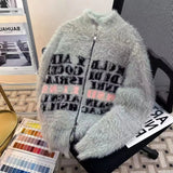 AIDASE  -  New Hiphop Trendy Streetwear Y2K Harajuku Punk Street Retro Solid color Zipper Hoodie Men Punk Casual fit type Sweatshirt