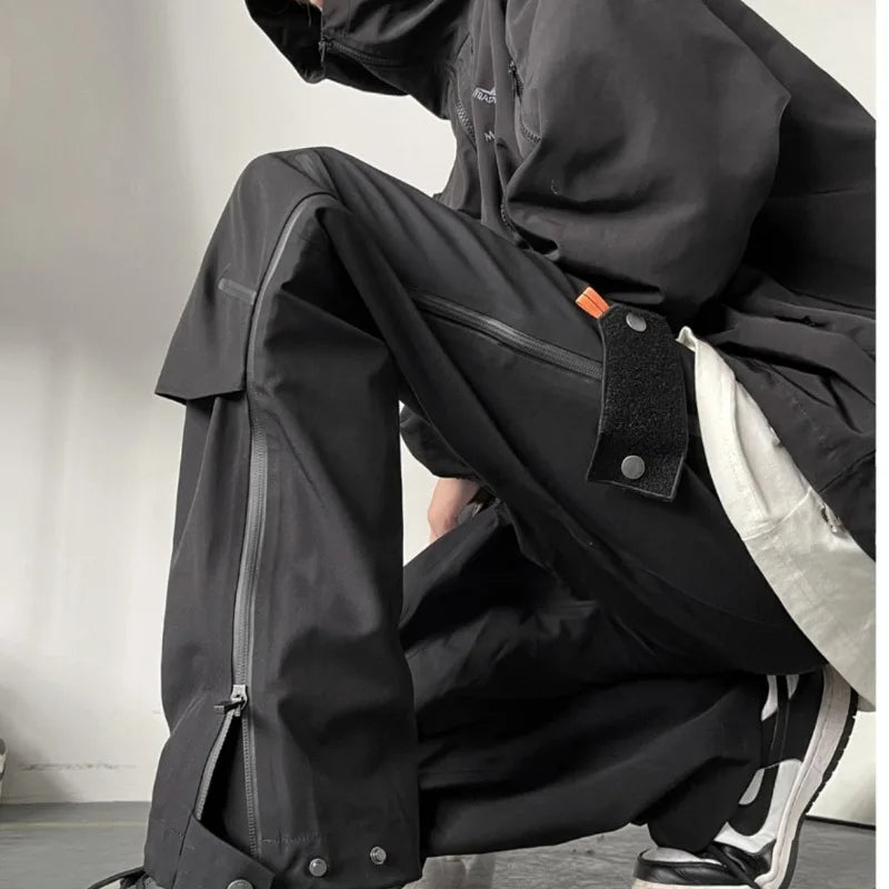 Aidase Pants Men Deisgn Holiday Fashion Zipper Cozy Chic Waterproof Handsome Streetwear High Street Autumn All-match New European Style aidase-shop