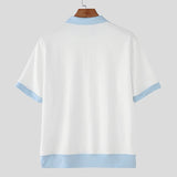 AIDASE  -  Men Shirt Patchwork Lapel Zipper Short Sleeve Summer Male Tops Streetwear Shirts 2025 Fashion Casual Men Clothing S-5XL aidase-shop