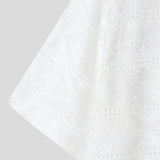 AIDASE  -  2025 Men Shirt Lace See Through Sexy O-neck Short Sleeve Button Male Tops Shirts Streetwear Sexy Men Clothing Summer aidase-shop