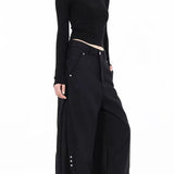 AIDASE  -  Summer New Men's Scimitar Solid Color Trousers American Retro Fashion Trend Street Casual Loose Simple Niche Men's Bottoms aidase-shop