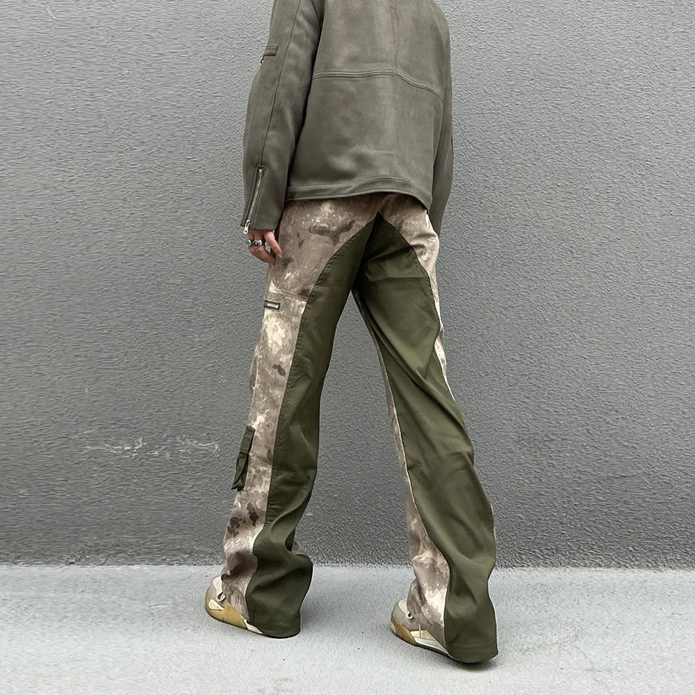 Aidase Vintage Camouflage Denim jean Street Wear Functioncan Patches Casual Jeans Pants Mens Baggy straight Leg Camou Jeans Overalls aidase-shop