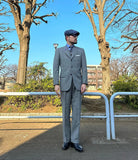 Aidase Gray Men's Suit 3 Pieces Blazer Vest Pants Single Breasted Peaked Lapel Business Stripes Wedding Groom Tailored Costume Homme aidase-shop