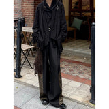 AIDASE  -  Autumn Winter New Fashion High Waist Button Bell-bottoms Men's Clothing Pockets Japanese Style Contrast Color Trend Casual Pants aidase-shop