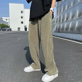 Aidase Men's Casual Pants Hip Hop Hippie Trousers Male Plaid Loose Summer Stylish Korean Style Y2k Cotton Long New In Comfortable aidase-shop