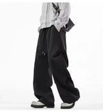 AIDASE  -  High Waist Men Sports Pants American Style Loose Draped Straight Wide Leg Casual Drawstring Trousers Autumn New 21E7679 aidase-shop