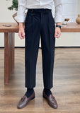 Men's Fashion Fall Stripe Straight Men Clothes Office Trousers Luxury High Waist Casual Pants Korean Versatile Slim Long Pants aidase-shop