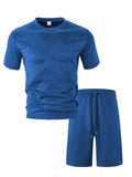 AIDASE  -  Men Suede Casual Sport Short Sleeve T Shirt Set aidase-shop