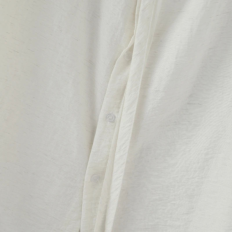 AIDASE  -  Men Shirt Solid Color V Neck Long Sleeve Loose Casual Male Tops Streetwear Korean Style Shirts 2025 Fashion Men Clothing aidase-shop