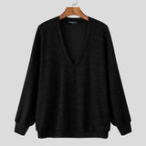 AIDASE  -  Men Sweater Autumn Solid Color Knitted V Neck Long Sleeve Male Pullovers Streetwear 2025 Fashion Casual Men Clothing aidase-shop