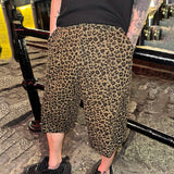 AIDASE  -  Men's Shorts Button Leopard Printing Joggers Summer Casual Men Bottoms Loose Streetwear 2025 Fashion Male Shorts S-5XL aidase-shop