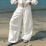 AIDASE  -  Men Cargo Pants Solid Color Drawstring Joggers Loose Casual Trousers Men Streetwear 2025 Fashion Male Long Pants S-5XL aidase-shop