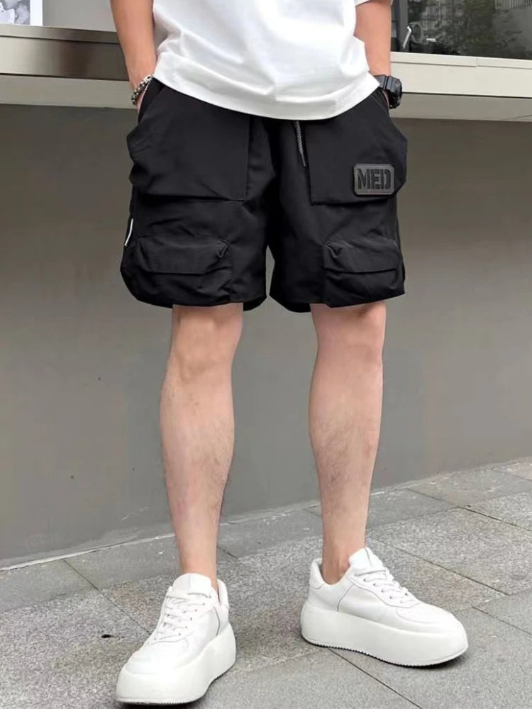 Aidase Short Pants for Men Loose Green Baggy Wide Mens Cargo Shorts Multi Pocket Comfortable Big and Tall Nylon Jorts Clothing Harajuku aidase-shop