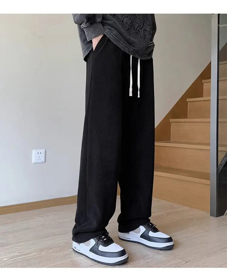 AIDASE  -  Men's Spring and Summer High Street Drooping Sports Sweatpants Trendy Brand Men and Women Straight Versatile Casual Trousers Men aidase-shop