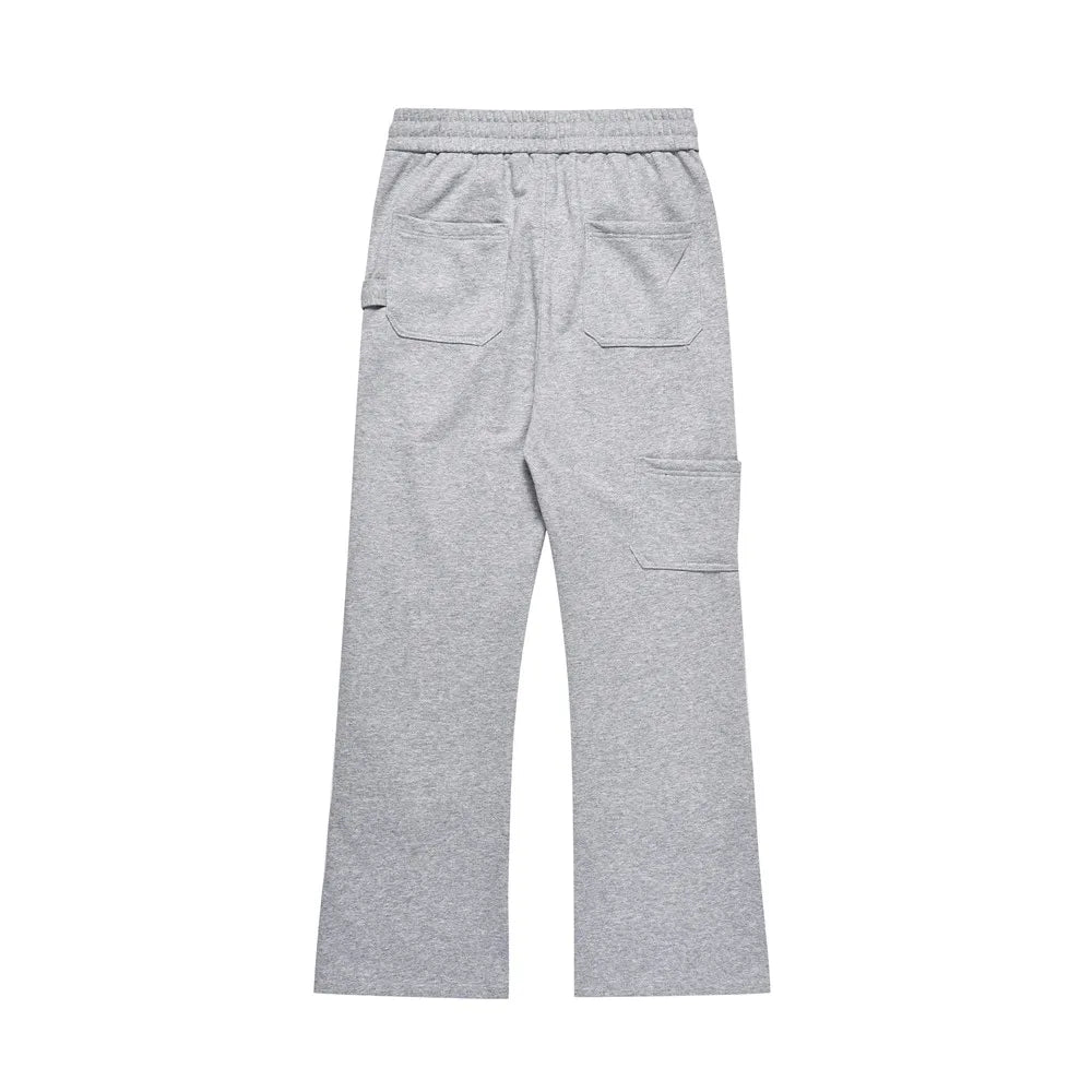 57.15Aidase Multi-Pocket Sweatpants Mens Casual Loose Solid Color Elastic Waist Loose Sports Trousers Men aidase-shop
