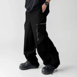 AIDASE  -  Men Pants Patchwork Elastic Waist Loose Joggers Casual Trousers Men Pockets Streetwear 2025 Fashion Cargo Pants S-5XL aidase-shop